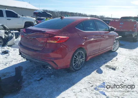 2018 Hyundai Elantra Sport из США, поврежденный, VIN KMHD04LB7JU480257